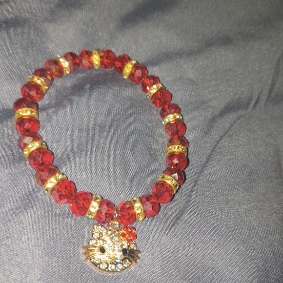Hello Kitty Jewelry - Red and Gold Hello Kitty Bracelet